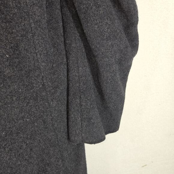 Vintage Jos A Bank Mens Trench Coat Gray Wool Blend Fall Winter Cold Weather - Picture 16 of 16